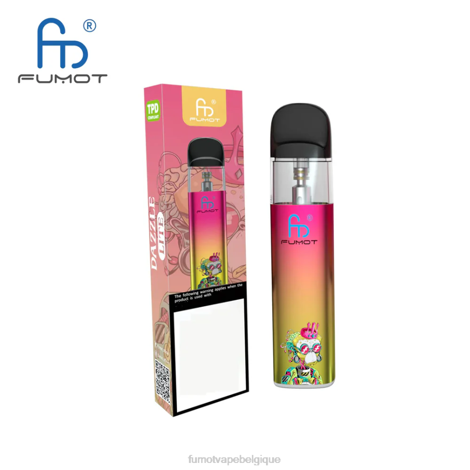 Fumot Dazzle Lite Kit de vape vide conforme à la DPT (1 pièce) 62HZ551 vert-violet Fumot belgique