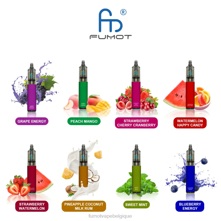 Fumot DTL stylo vape jetable 9000- 18ml (1 pièce) 62HZ377 énergie de myrtille Fumot price