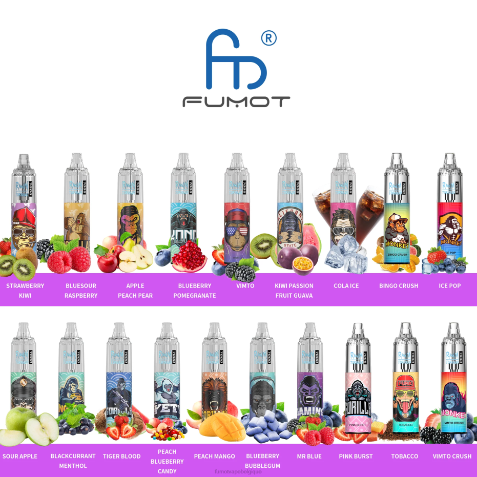 Fumot Tornado 0% 7000 Stylo vape jetable de 14 ml (1 pièce) 62HZ517 glace aux raisins Fumot price