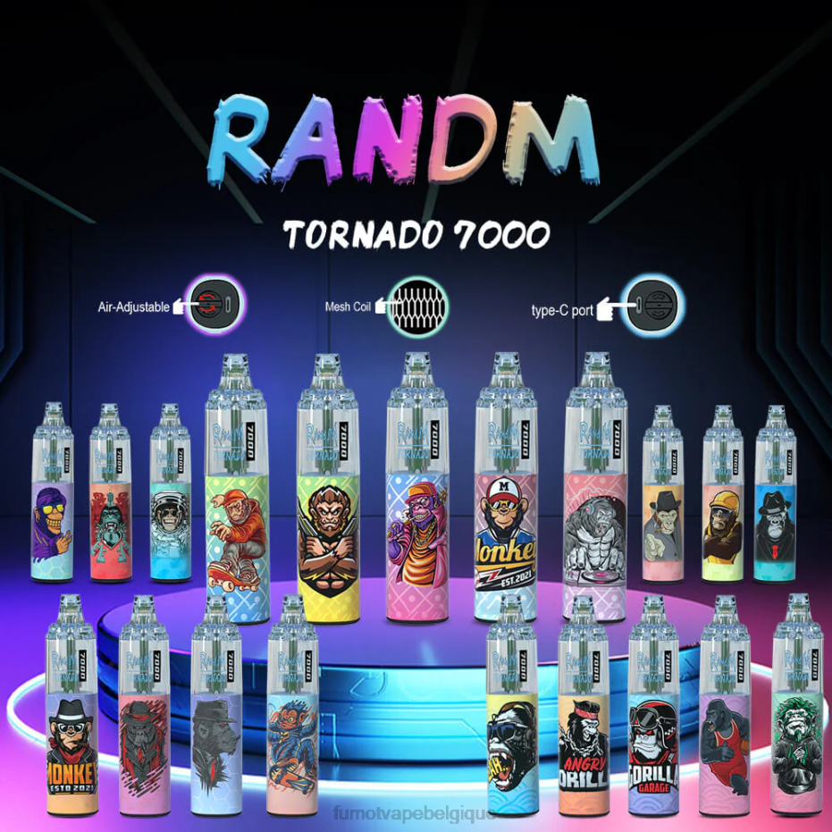 Fumot Tornado Stylo vape jetable 14 ml (1 pièce) 7000 62HZ106 glace à la mandarine Fumot disposable vape